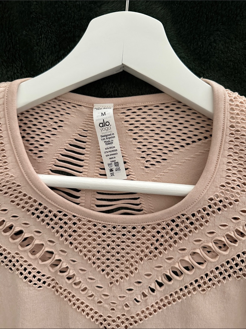 ALO Yoga Blush Open-Knit Scoop Neck Pullover - Picture 4 of 4
